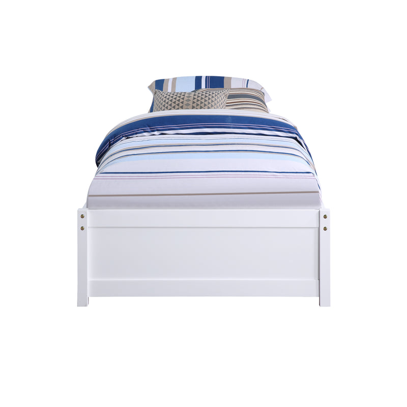 Twin Bed with 2 Drawers, Solid Wood, No Box Spring Needed ,White(New SKU:W504P149042)