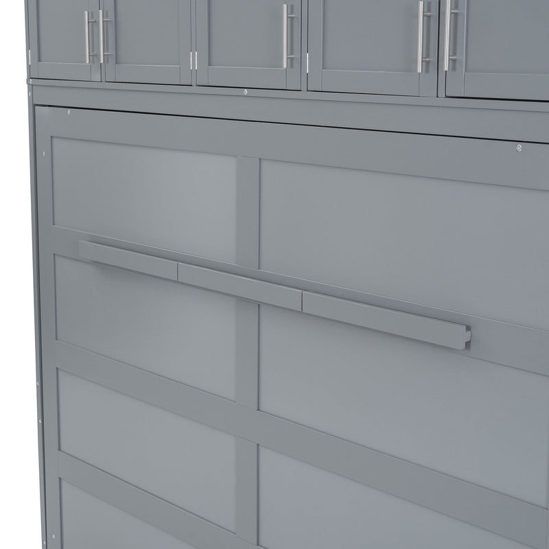 Murphy Modern Bed With Top Cabinets For Space Saving And Comfort