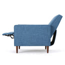 Mid-Century Modern Recliner With Button Tufted Waffle Stitch