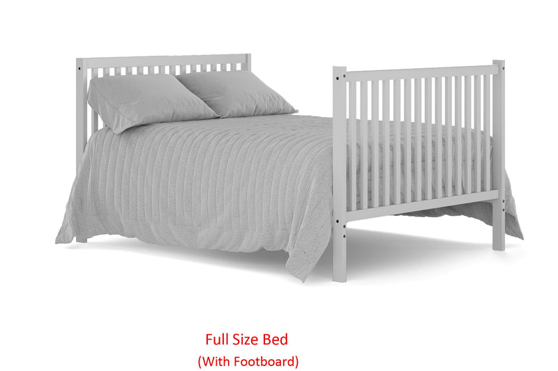 Crib 5 In 1 Convertible, Converts From Baby Crib To Toddler Bed, Fits Standard Full Size Crib Mattress