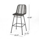 Sawtelle - Outdoor Wicker Barstools (Set of 2)