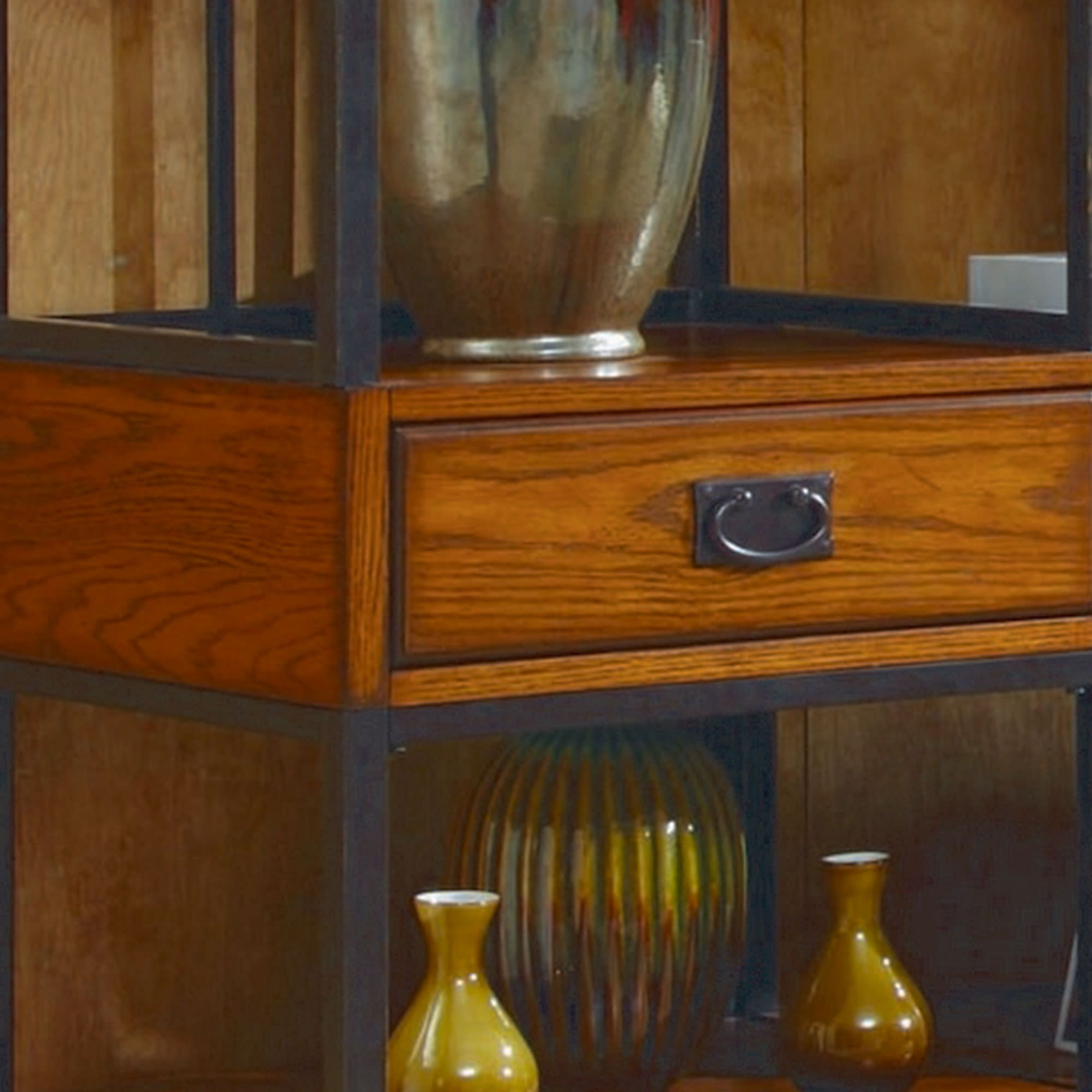 Modern - Craftsman Media Tower - Light Brown