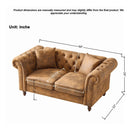Chesterfield 3 And 2 Seater Sofa Set, High Tech Fabric Upholstered Couch For Living Room