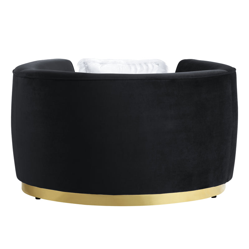 Achelle - Chair - Black Velvet - Atlantic Fine Furniture Inc