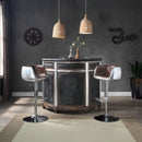 Brancaster - Stool - Vintage Brown Top Grain Leather & Aluminum - 41" - Atlantic Fine Furniture Inc
