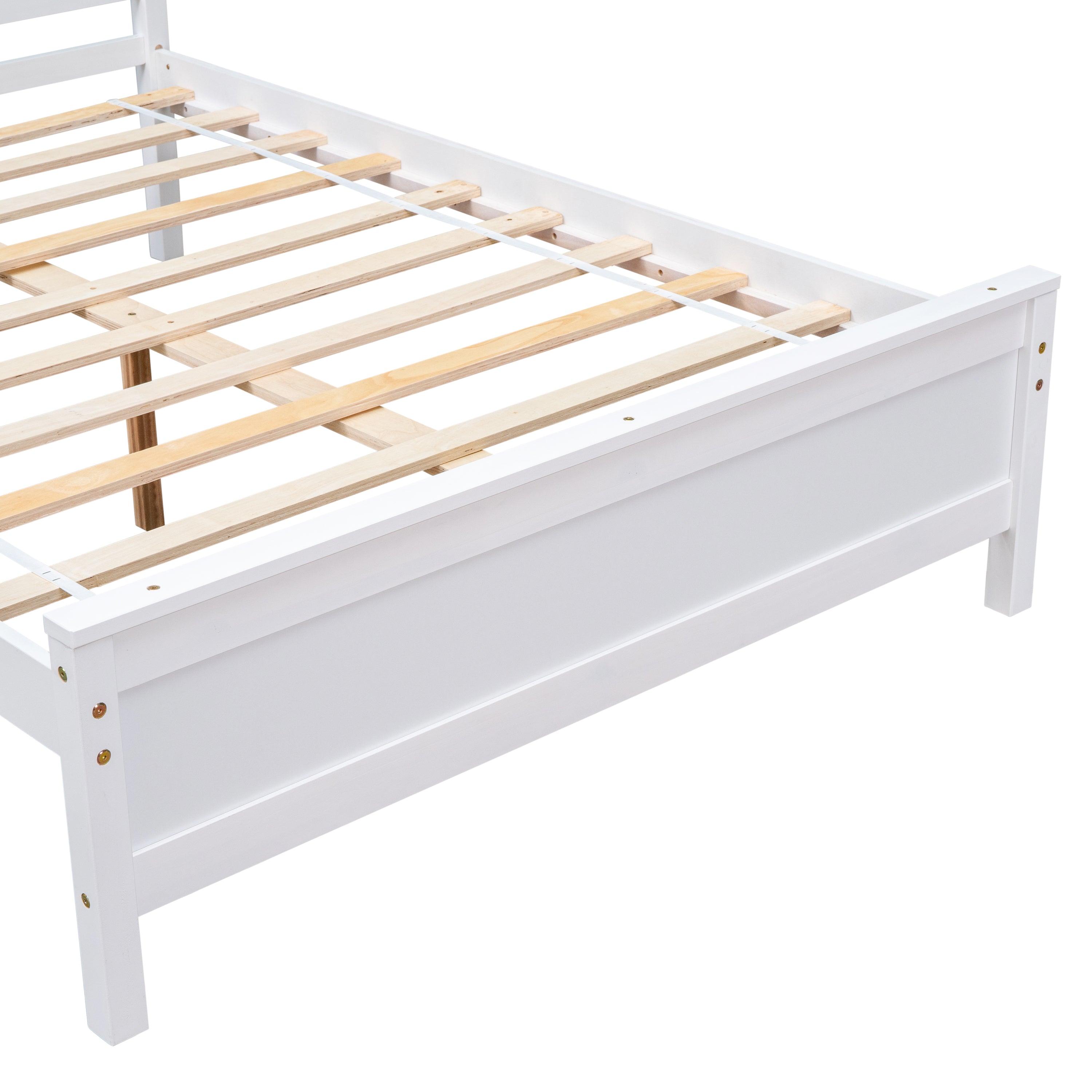 Full Bed with Headboard and Footboard,with 2 Nightstands,White - Atlantic Fine Furniture Melbourne FL