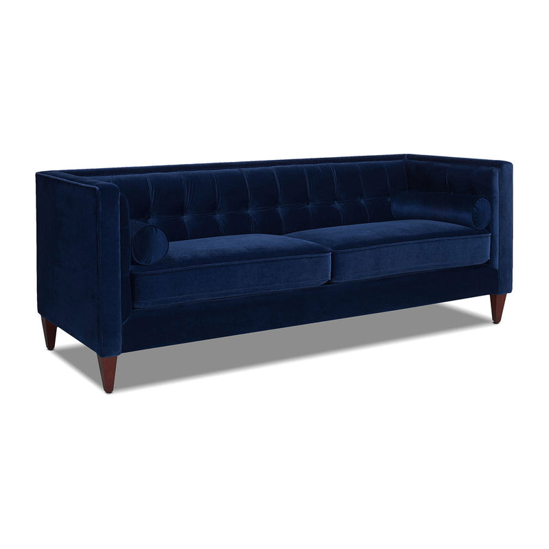 Jack - Modern Tuxedo Tufted Sofa - Navy Blue