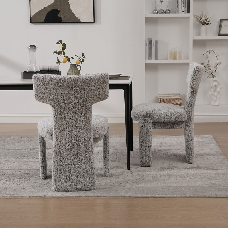 Armless Curved Back Accent Chairs (Set of 2)