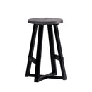 Rustic Distressed Round Dining Stool