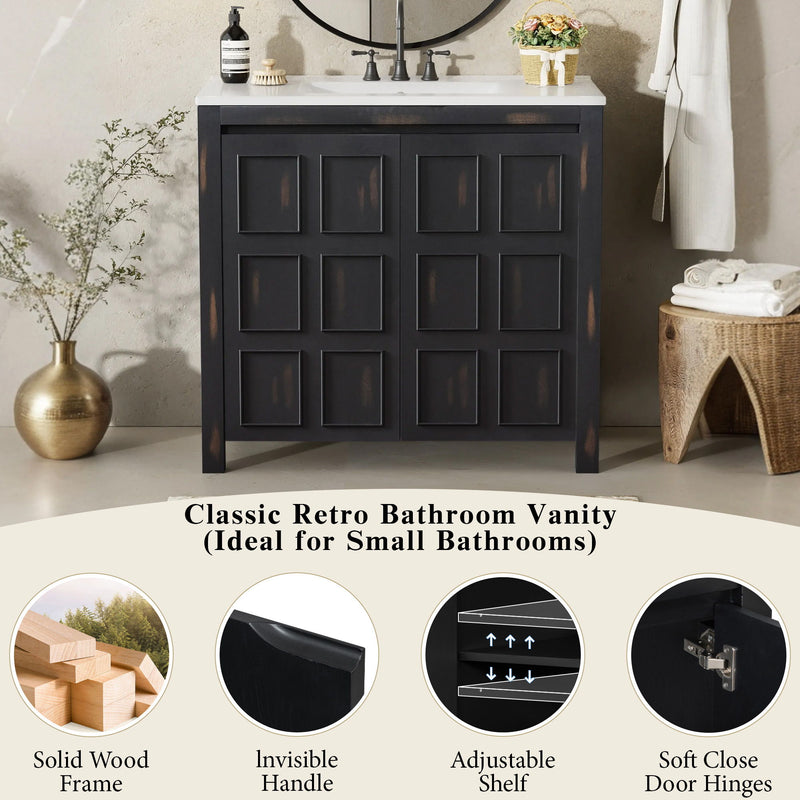 Bathroom Vanity Organizer With Sink, Combo Cabinet Set, Bathroom Storage Cabinet