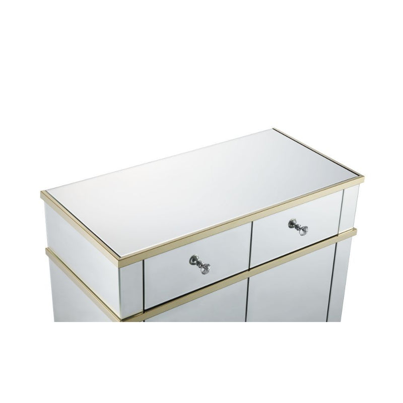 Osma - Accent Table - Mirrored & Gold