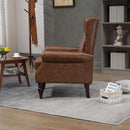 Modern Accent Armchair With Sturdy Wood Legs