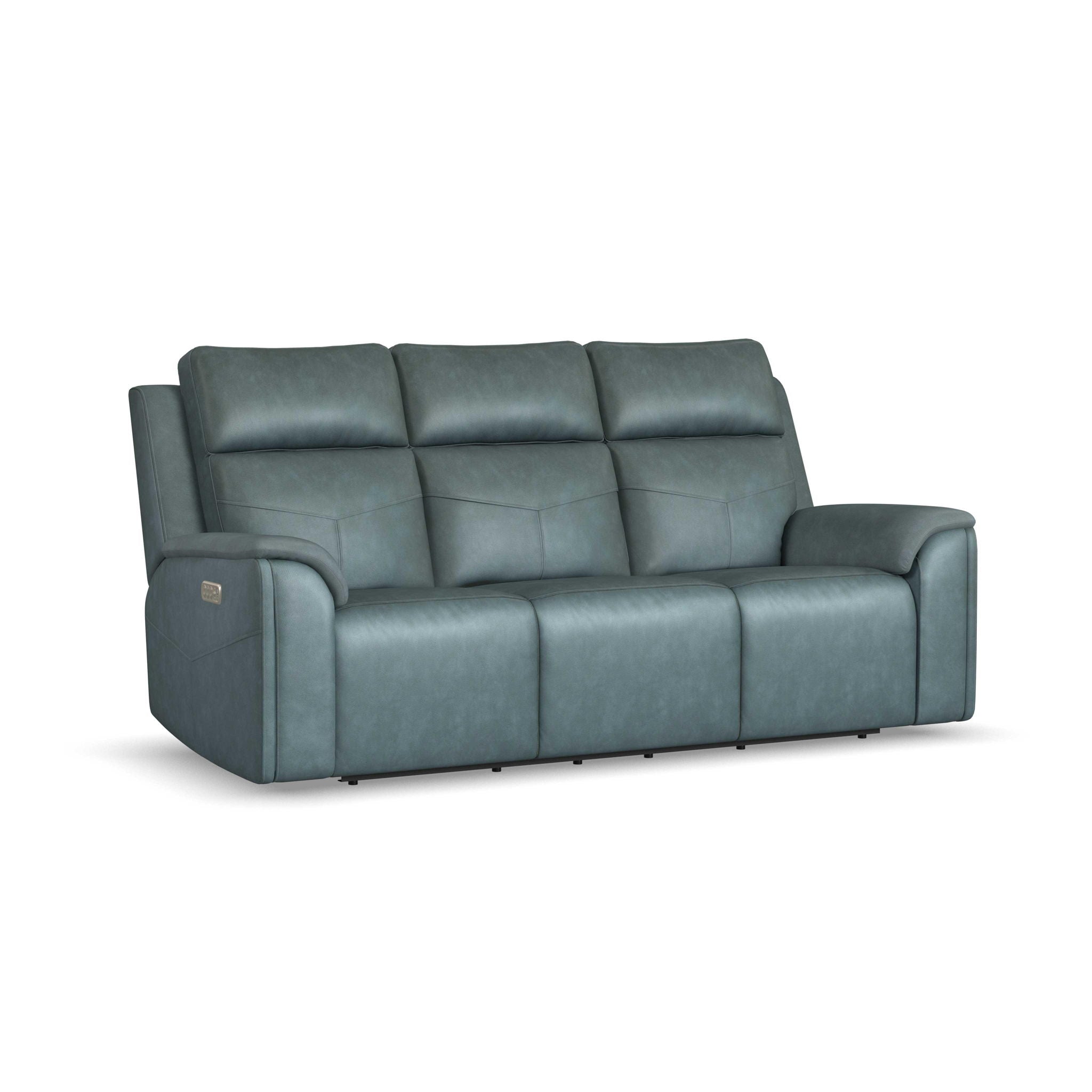 Vernon - Power Reclining Sofa With Console, Power Headrest, Lumbar, Heat & Massage