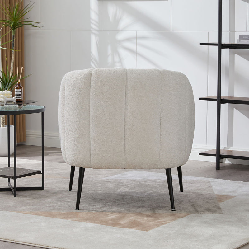 Vanity Barrel Accent Lounge Chair - Ivory