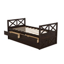Multi-Functional Daybed with Drawers and Trundle, Espresso