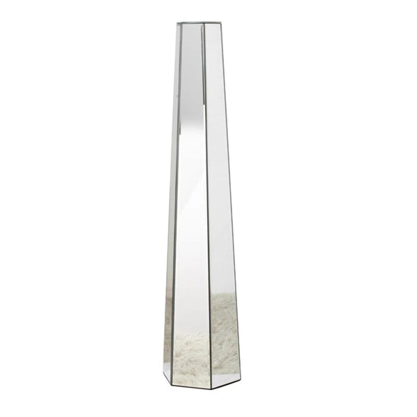 Handmade Glass Floor Vase - Silver
