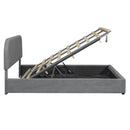 Upholstered Platform Bed With Hydraulic Storage System