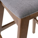 Mid Century Modern Bar Stool Set With Upholstered Seating