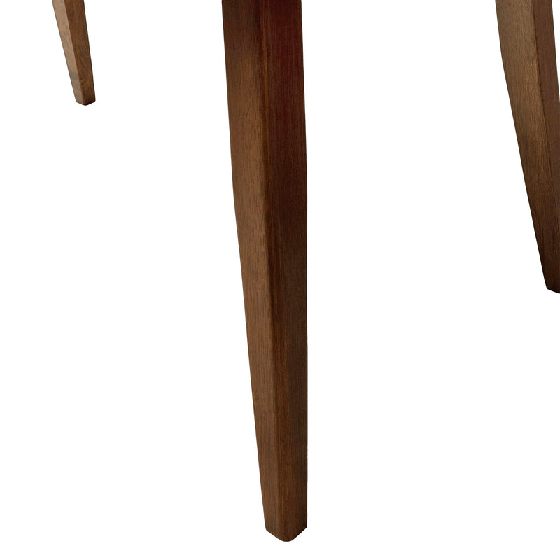 Modern Indoor Wood Dining Set With Chairs And Table, Rubber Wood, 6 Piece - Cream / Walnut