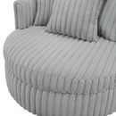 Mindy - Oversized Swivel Barrel Chair - Grey