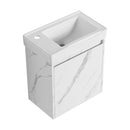 Modern Bathroom Vanity With Ceramic Basin, Wall Mounted Floating Sink Combo, Storage Cabinet