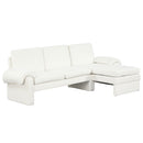 Convertible Futon Sofa Bed With Adjustable Backrest, Reversible Chaise Lounge And 2 Removable Armrest Pillows