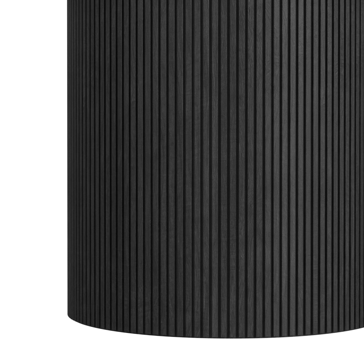 Sylvie Round Dining Table With Faux Marble Top in Black by Elements International, view 11