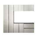 Nova - Series Garage Cabinet Set B With Soft Closing Mechanism And Water Resistant - Metallic Gray