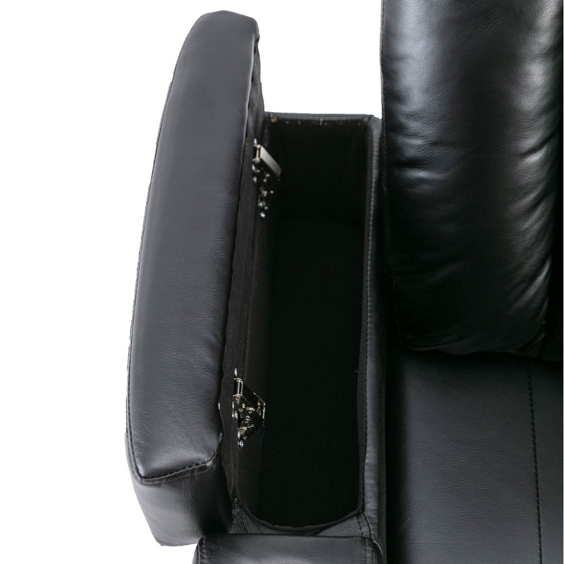 Premium Power Recliner & Storage Arms, Cupholders, Swivel Tray Table And Cell Phone Stand - Black