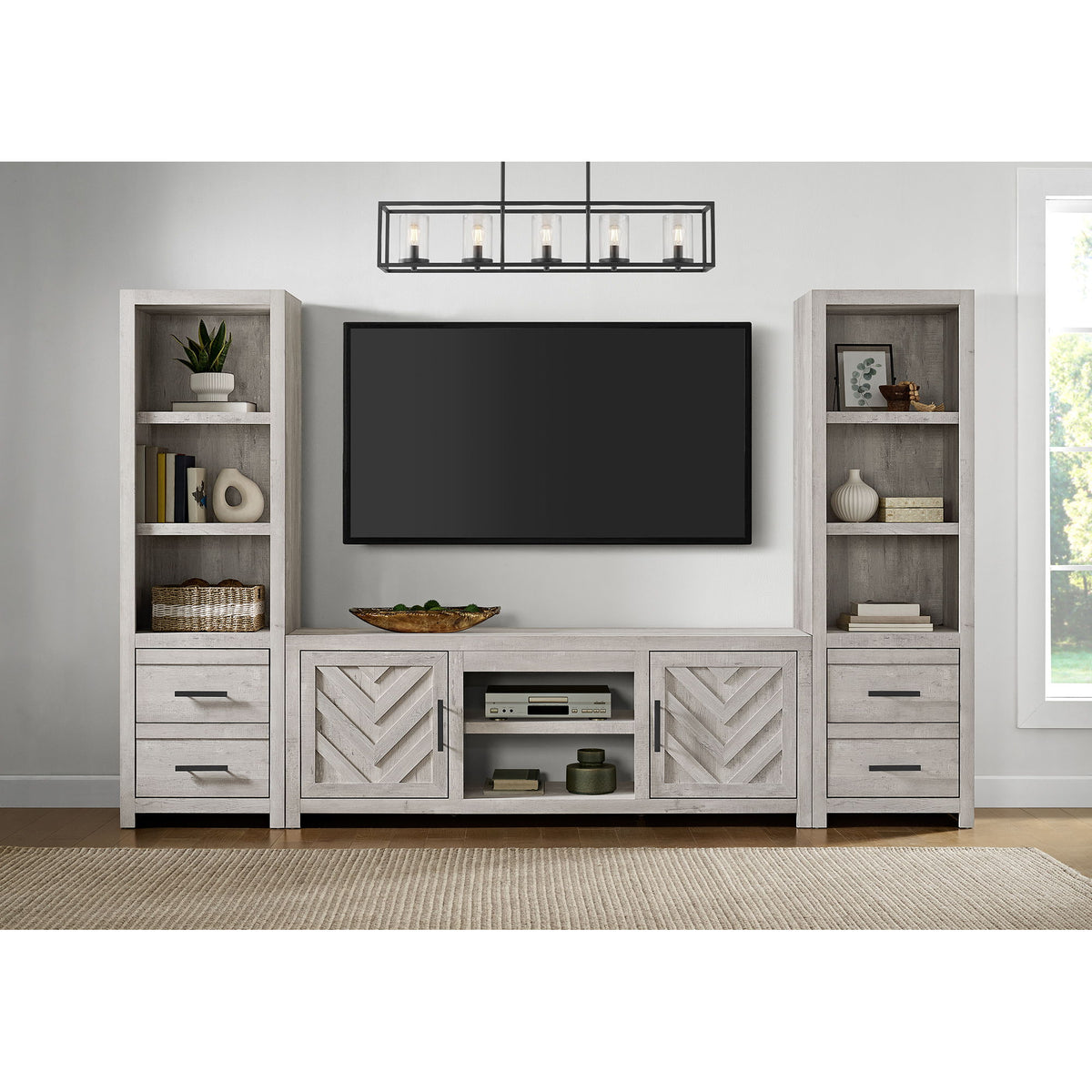 Eleanor Entertainment Unit With 71" TV Console in White by Elements International, view 8