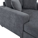 Oversized Chaise Lounger Modern Style Sofa Couch, With Pillows, Charge Station & Cup Holders