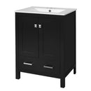 Bathroom Vanity With Integrated Undermount Ceramic Sink, 2 Doors And 1 Drawer, Soft Close Hinges