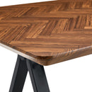 Herringbone Pattern Dining Table A Perfect Match For Modern Minimalist And Industrial Home Styles - Walnut