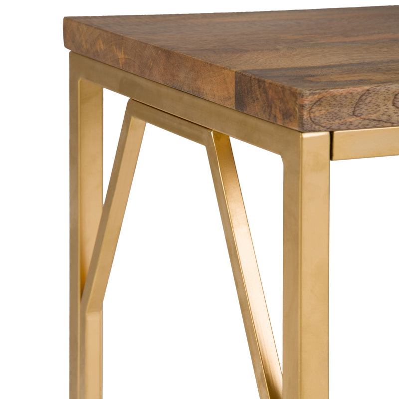 Selma - Handcrafted Metal And Wood Accent Table