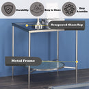 Adelrik - End Table - Glass & Chrome Finish - Atlantic Fine Furniture Inc