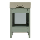Bathroom Vanity With Ceramic Sink And Ample Storage, Ideal For Small Bathrooms