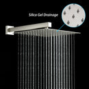 Shower Faucet Set With Rainfall Shower Head And Shower Valve, Stainless Steel And Brass