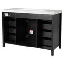 Bathroom Vanity With Sink, 2 Doors 8 Drawers, Soft Close System, Classic Design