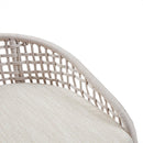 Coastal Woven Counter Stool With Upholstered Seat