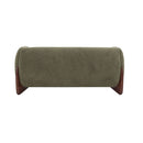 Contemporary Boucle Sherpa Sofa With Birch Wood Legs