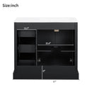 Bathroom Vanity With Sink, Soft-Close Doors, Adjustable U-Shelf, 3 Drawers