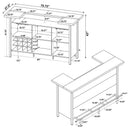 Bellemore - Freestanding Home Bar Wine Cabinet - Rustic Oak