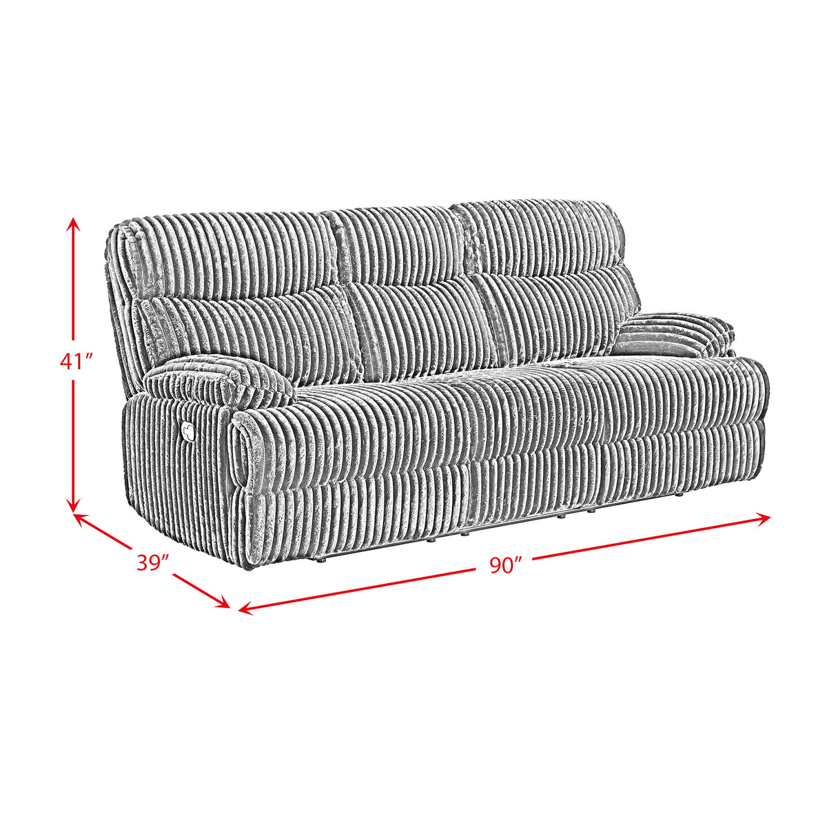 Admiral Living Room Set in Black by Elements International, view 5