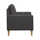 Tufted Back Accent Chair With Track Arm Silhouette - Gray