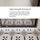 Pivot Shower Door With And Handle - Matt Black