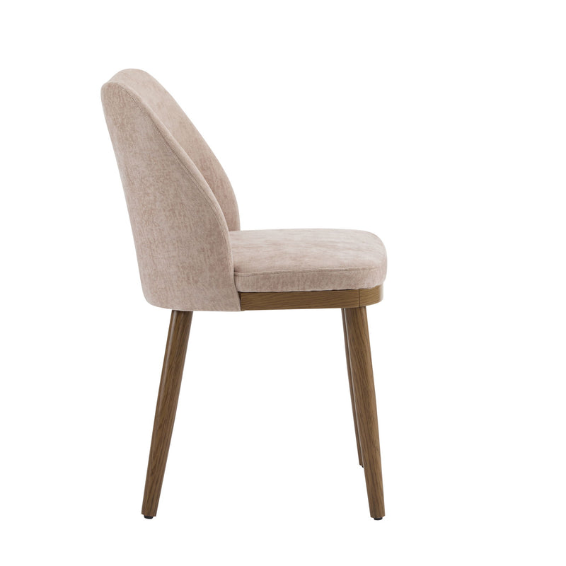 Mid Century Modern Dining Chair With Ergonomic Backrest