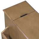 Vintage Flip Top Side Table With USB Ports