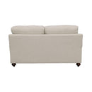 Glenn - Upholstered English Arm Loveseat - Light Gray And Blue - Atlantic Fine Furniture Inc