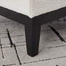 Upholstered Storage Ottoman With Reversible Lid Coffee Table With Rubberwood Legs