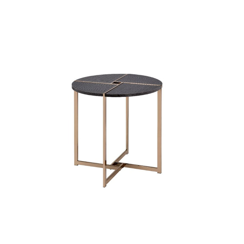 Bromia - End Table - Black & Champagne - Atlantic Fine Furniture Inc